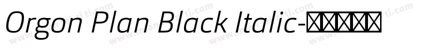 Orgon Plan Black Italic字体转换